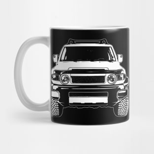 White FJ Cruiser Sketch Art Mug